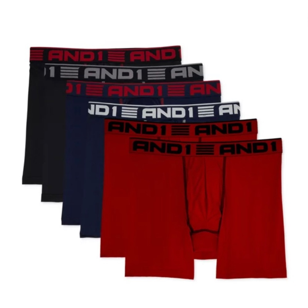 And1 6 Pack Performance Boxer Briefs